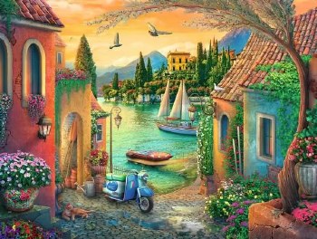 European Villa Views 750pc Puzzle