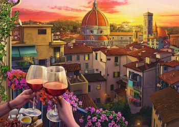 Cozy Wine Terrace 500pc Large Format Puzzle