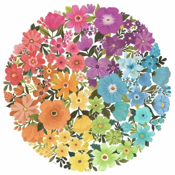 Circle of Colors - Flowers 500 Piece Puzzle