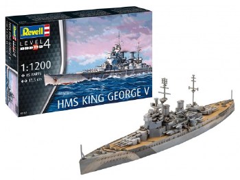 1/1200  HMS King George V Model Set with paint &amp; glue