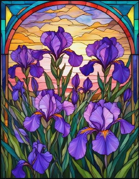 Stain Glass Iris 500pc Puzzle