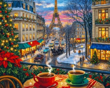 Christmas in Paris 1000pc Puzzle