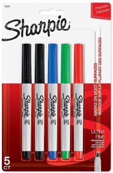 Ultra Fine Marker Set - Black, Red, Blue, Green