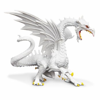 Glow-in-the-Dark Snow Dragon Figure