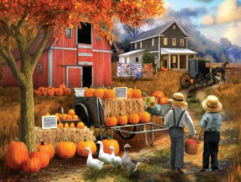 Amish Pumpkin Patch 300pc Puzzle