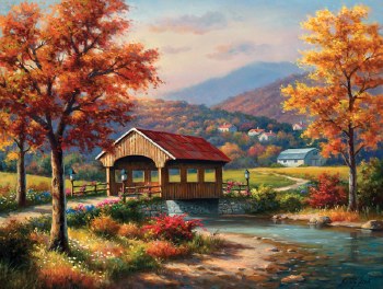 Covered Bridge in Fall 500pc Puzzle