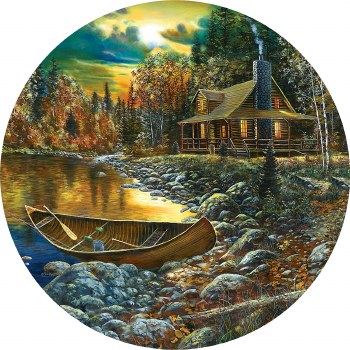 Round: Fall Cabin - 500pc Puzzle