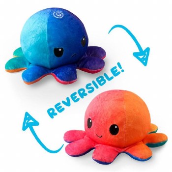 Reversible Octopus Mini Plush - Sunset/Mermaid