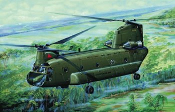 1/72 CH47A Chinook Medium-Lift Helicopter Plastic Model Kit