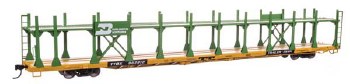 Burlington Northern 89' Flatcar w/Bi-Level Open Auto Rack #963912