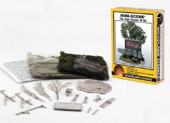 Mini-Scene Sign Painter HO Scale Kit