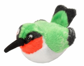 Audubon II Ruby Throat Hummingbird Plush with Sound