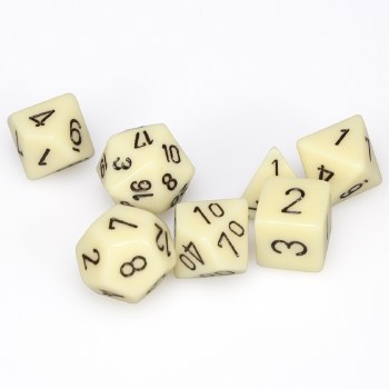 7-set Cube Opaque Ivory with Black