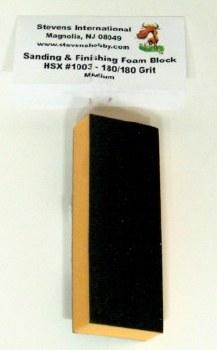 Sanding &amp; Finishing Foam Block - Medium 180/180 grit