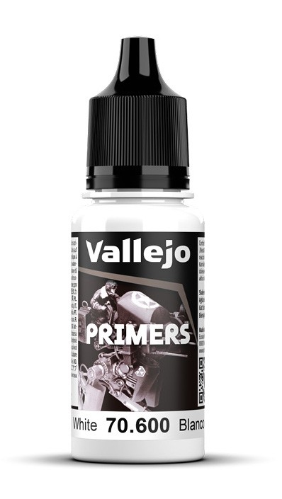 Vallejo - White Primer 60 ml - plastic scale model kit in scale  (VLJ73600)//Scale-Model-Kits.com