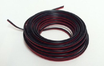 Wire - 22 Gauge 2-Conductor Strand Copper (Red,Black)