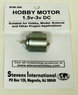 Hobby Motor - 1.5v - 3v DC - Round - for slower RPM