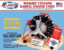1/12 Wright Cyclone C9HE Radial Aircraft Engine STEM Model Kit