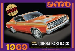 1/25 1969 Ford Torino Cobra Fastback Plastic Model Kit