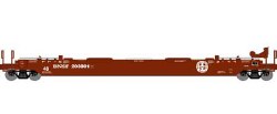 RTR 48' Husky Stack Well BNSF HO Scale Flatcar #203001