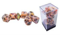 7-Set Mega Hedrals Dice Festive Circus with Black Numbers