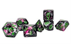 7-set Brush Paintball with Green Numbers Dice