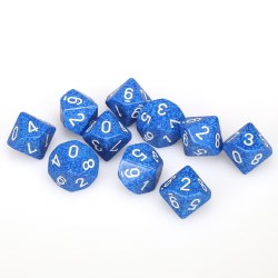 d10 Clamshell Speckled Water Dice (10)