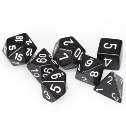 7-set Cube Opaque Black with White