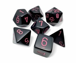 7-set Cube Opague Black with Pink