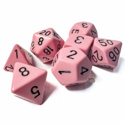 7-set Cube Opague Pastel Pink with Black