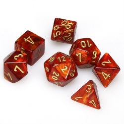 7-set Cube Scarab Scarlet with Gold