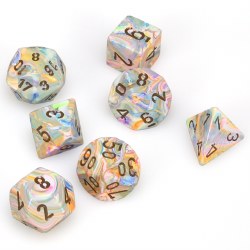 7-set Cube Festive Vibrant with Brown Dice
