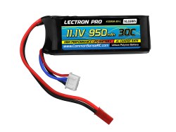 11.1V 950mAh 30C Lipo Battery with JST and EC2-type Connector