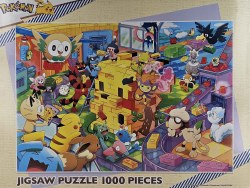 Building Pikachu Blocks Together 1000pc Puzzle