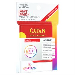 Catan English Sleeve - Red Matte (60)