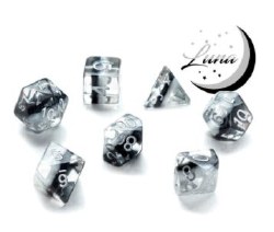 7-set Cube: Eclipse: Luna Dice Set