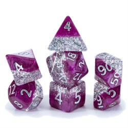 7-set Cube Halfsies Glitter/Wine with Silver