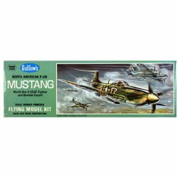 North American P-51D Mustang  Balsa Wood Flying Model Kit