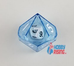 Transparent D10 Blue Double Die