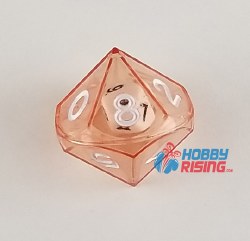Transparent D10 Red Double Die