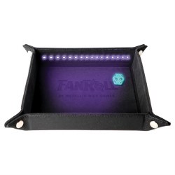 Dice Tray Black light and D20 - Black