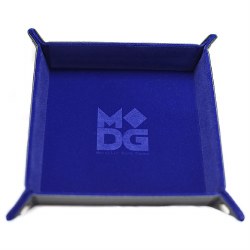 Folding Square Dice Tray w/ Blue Velvet