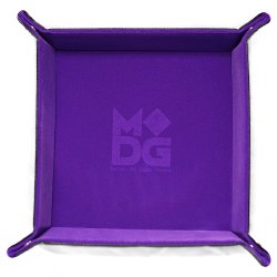 Folding Square Dice Tray w/ Purple Velvet