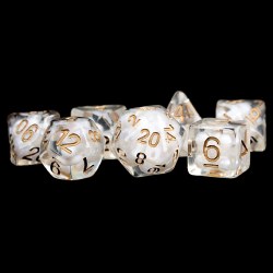 7-set Pearl Clear with Copper Dice