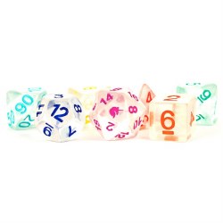 7-set Unicorn Resin Rainbow Ice Dice