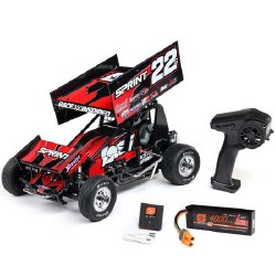 1/10 22S Sprint, 2 WD RTR with Battery and Charger - Red