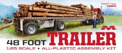 1/25 Flatbed 48' Trailer with Cambered Deck Model Kit