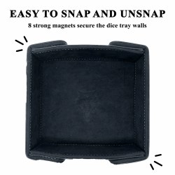 Tray of Folding Magnetic Dice Tray - Black