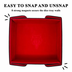 Tray of Folding Magnetic Dice Tray - Red