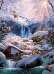 Mystic Falls In Winter 1000pc Puzzle